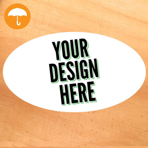Oval Labels - Indoor/Splash Resistant