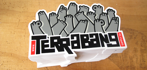 SALE - Double stickers for free - 1000 for the price of 500 - custom shaped screenprinted stickers until the end of May